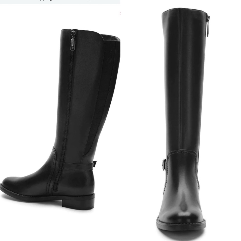 Blondo Evie Black Leather Riding Boots Size 7.5 - Picture 2 of 15
